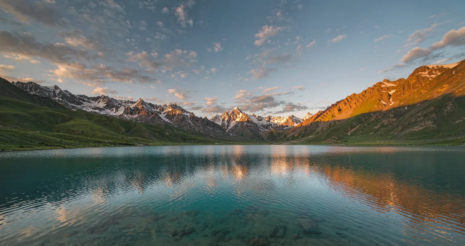 Sayram Lake &mdash; cold blue at 2,070 metres